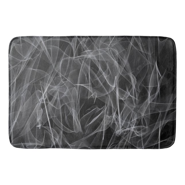 Elegant Smoke Swirls – Mystical Aesthetics Bath Mat (Front)