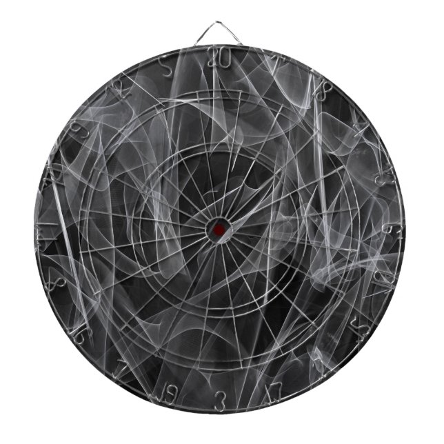Elegant Smoke Swirls – Mystical Aesthetics Dartboard (Front)