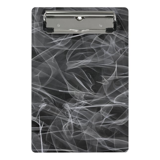 Elegant Smoke Swirls – Mystical Aesthetics Mini Clipboard (Front)