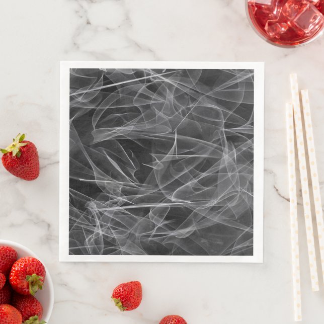 Elegant Smoke Swirls – Mystical Aesthetics Napkin (Insitu)
