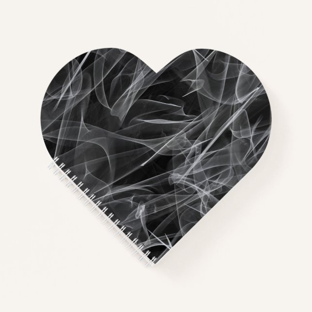 Elegant Smoke Swirls – Mystical Aesthetics Notebook (Front)