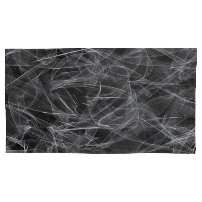 Elegant Smoke Swirls – Mystical Aesthetics Pillowcase (Front-Left)
