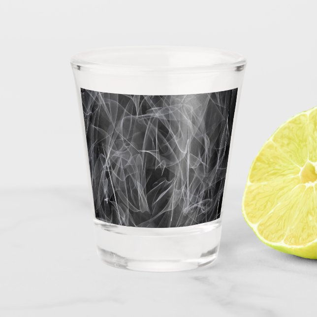 Elegant Smoke Swirls – Mystical Aesthetics Shot Glass (Front)