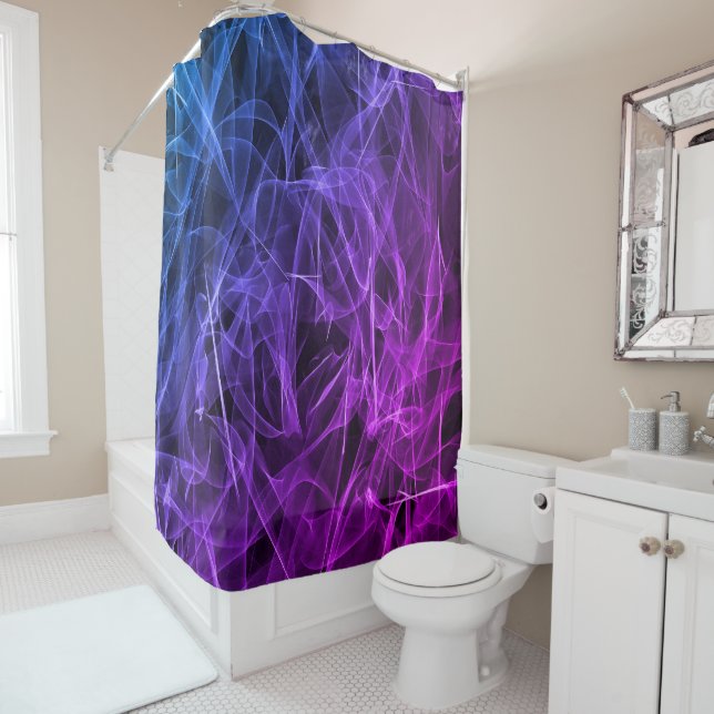 Elegant Smoke Swirls – Mystical Aesthetics  Shower Curtain (In Situ)