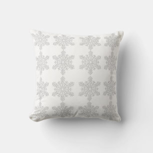 Elegant snow flake pattern cushion