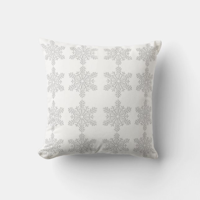 Elegant snow flake pattern cushion (Front)