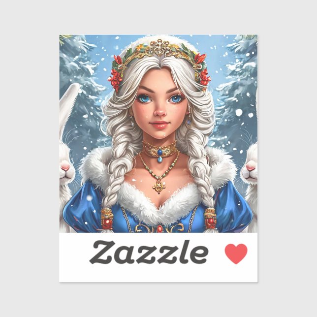 ❄️ Elegant Snow Maiden Winter Charm ✨ (Sheet)