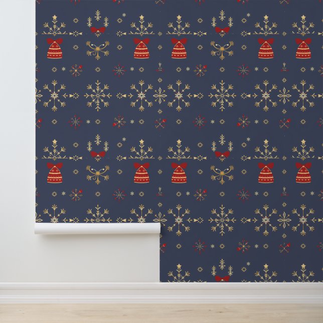 Elegant Snowflake Christmas Pattern Wallpaper (Application)