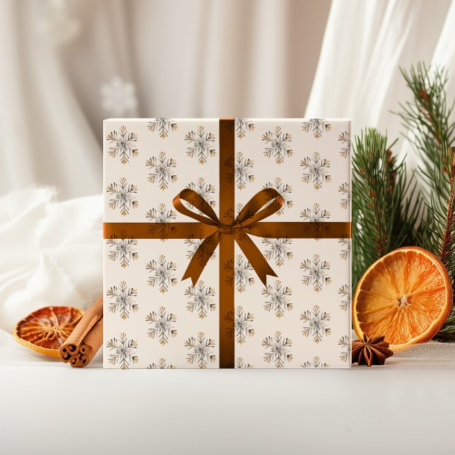 Elegant Snowflake Christmas Wrapping Paper  (Creator Uploaded)