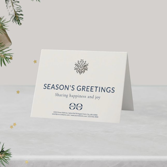 Elegant Snowflake Folded Business Holiday (Creator Uploaded)