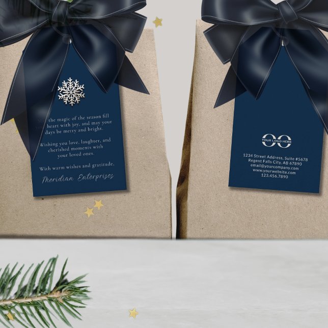 Elegant Snowflake Holiday Gift Tag (Creator Uploaded)