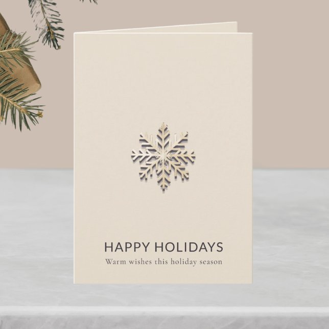 Elegant Snowflake Holiday Greeting Card (Creator Uploaded)