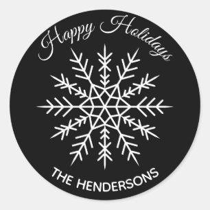 Elegant Snowflake Holiday Sticker
