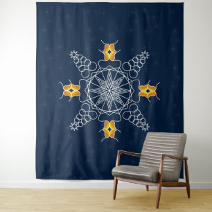 Elegant snowflake kiss winter muackS!!! Tapestry