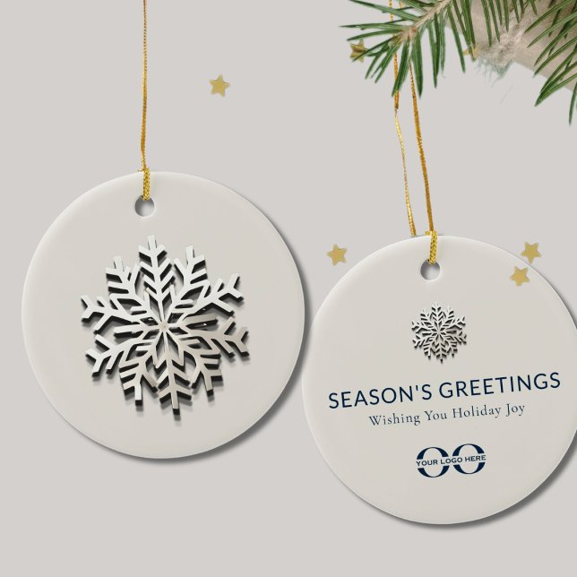 Elegant Snowflake Logo Ornament (Creator Uploaded)