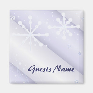 Elegant Snowflake Place Holder Magnet