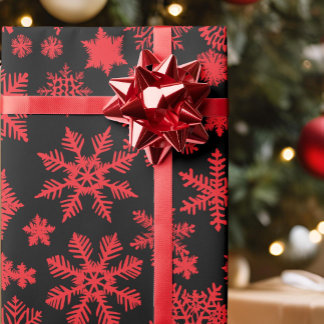 Elegant Snowflake Silhouette Customisable Gift Wrapping Paper