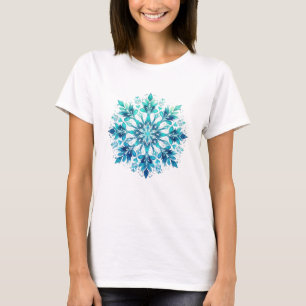 Elegant Snowflake Winter   Cosy Poinsettia Day T-Shirt