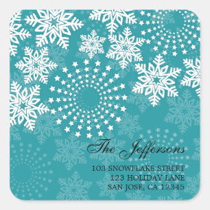 Elegant Snowflakes 6 - holiday address label