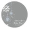 Elegant Snowflakes Blue & Grey Baby Shower Square