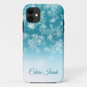 Elegant Snowflakes Personalised iPhone X Case