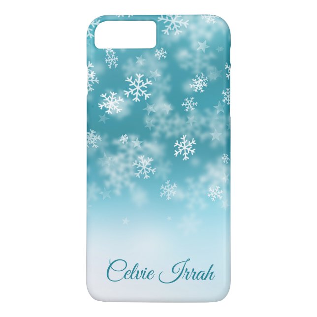 Elegant Snowflakes Personalised | Phone Case (Back)
