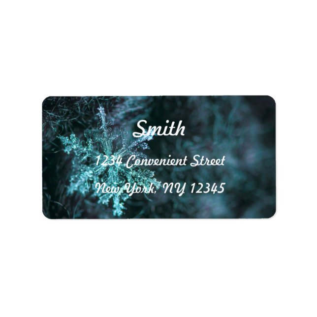 Elegant Snowflakes Return Address Label (Front)