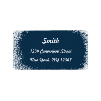 Elegant Snowflakes Return Address Label