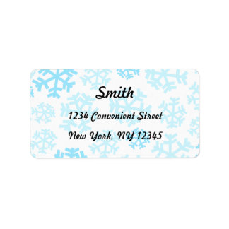 Elegant Snowflakes Return Address Label
