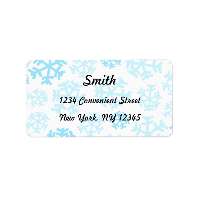 Elegant Snowflakes Return Address Label (Front)