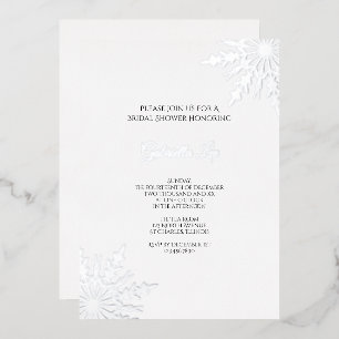 Elegant Snowflakes Winter Bridal Shower