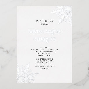 Elegant Snowflakes Winter Solstice Celebration