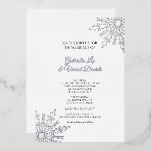 Elegant Snowflakes Winter Wedding