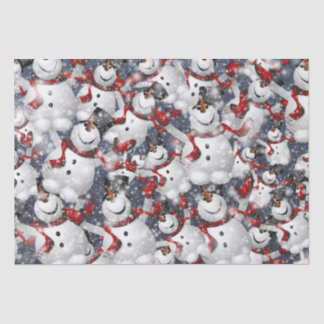 Elegant  Snowman Christmas  Tissue Paper
