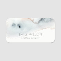 Elegant Soft Aqua Blue Gold Watercolor Beachy