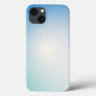 Elegant Soft Blue & White Ombre iPhone 13 Case