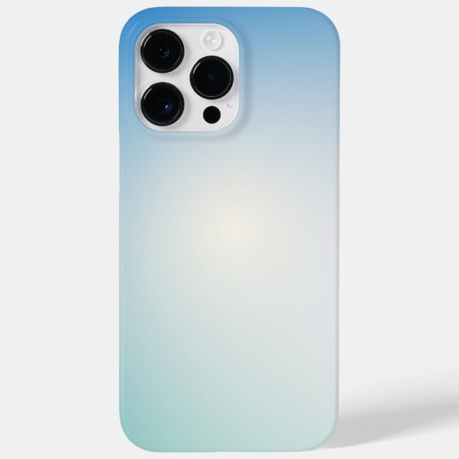  Elegant Soft Blue & White Ombre  Case-Mate iPhone Case (Back)