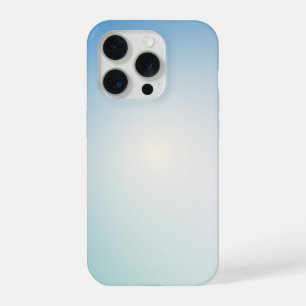  Elegant Soft Blue & White Ombre  iPhone 15 Pro Case