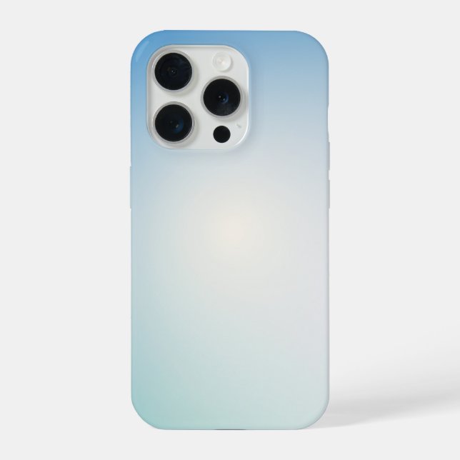  Elegant Soft Blue & White Ombre  iPhone Case (Back)