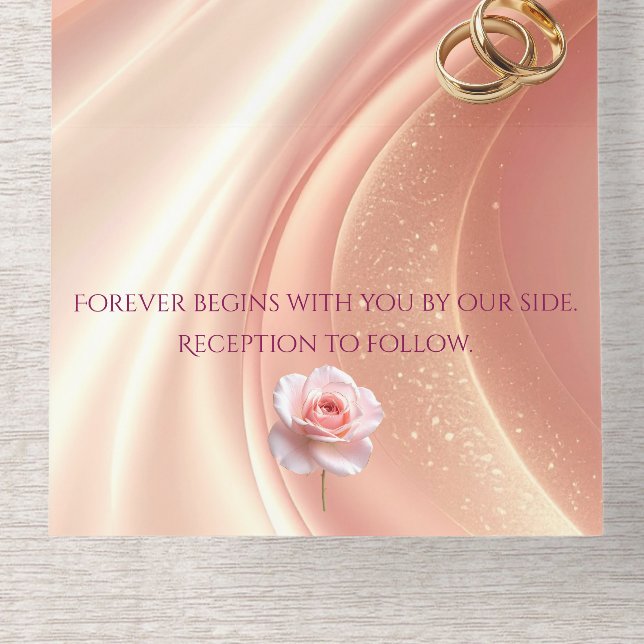 Elegant Soft Blush Wedding Invitation (Inside Bottom)
