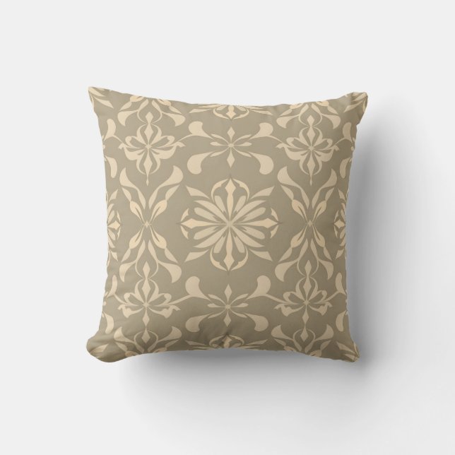 Elegant Soft Colour Repeating Pattern Pillow (Front)