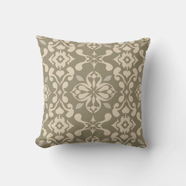 Elegant Soft Colour Repeating Pattern Pillow (Front)