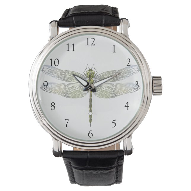 Elegant soft Dragonfly line drawing  Watch (Front)