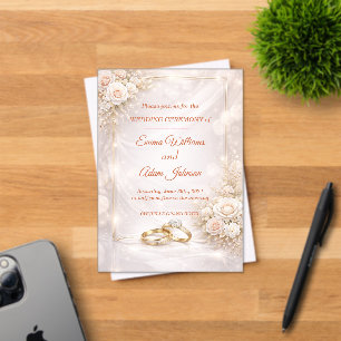 Elegant Soft Floral Wedding Invitation