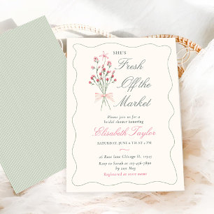 Elegant soft Fresh off the market bridal shower Invitation