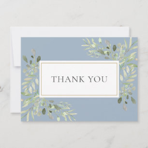 Elegant Soft Leaves Greenery Thank You