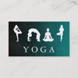 Elegant Soft Logo Yoga Healing Health Business Card