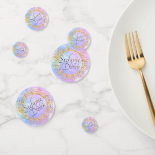 Elegant Soft Pastel & Gold Confetti