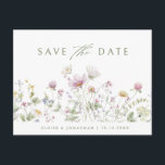 Elegant Soft Pastel Wildflower Boho Save the Date Postcard<br><div class="desc">Elegant  wedding save the date card featuring a beautiful watercolor wildflower frame in soft pastels. Perfect for a romantic,  nature-inspired celebration or garden-themed wedding. For customisation or additional products featuring this design,  please feel free to contact me.</div>