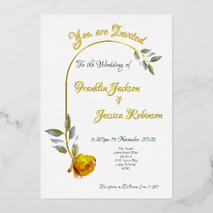 Elegant soft peace rose green & gold oval Wedding